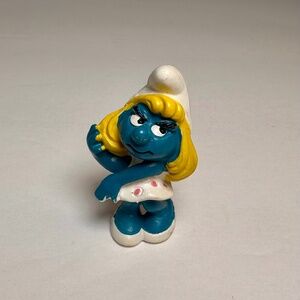 Vintage Bully Smurfette Fixing Hair – West Germany – Peyo Smurfs